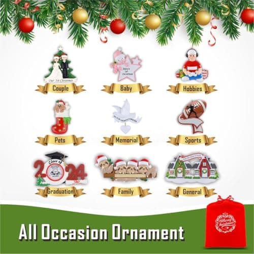 Thumbnail 5 de 2025 Personalized Cat Ornament — Kitten's First Christmas