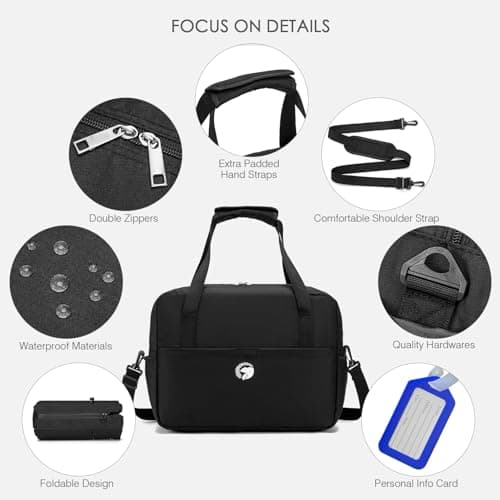 Detalle 2 de SPAHER 2X bolsas de viaje plegables 40x30x20 cm (25 L) con separación seca y húmeda