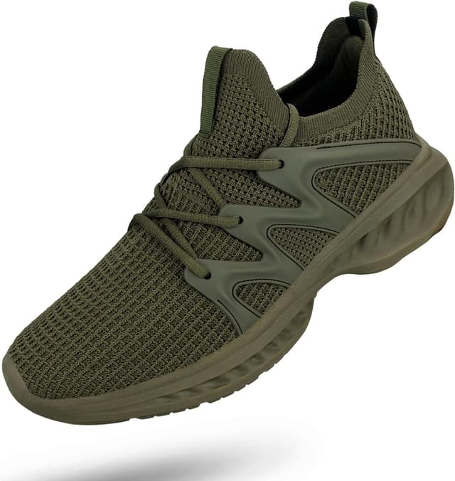 Detalle de Pujcs Men’s Slip-On Walking Shoes – Lightweight Breathable Non-Slip Athletic Sneakers