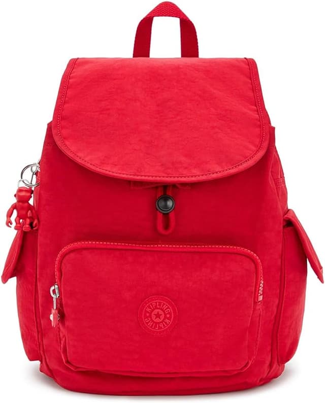 Detalle de Kipling City Pack S Mochila Pequeña en Rojo 🌟