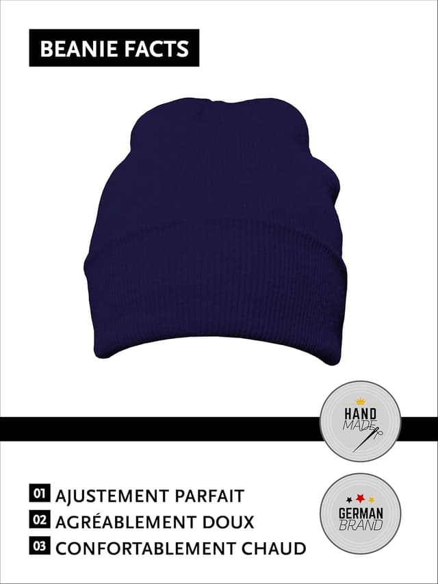 Detalle de DonDon Bonnet Homme/Femme d’hiver en maille – beanie à design classique
