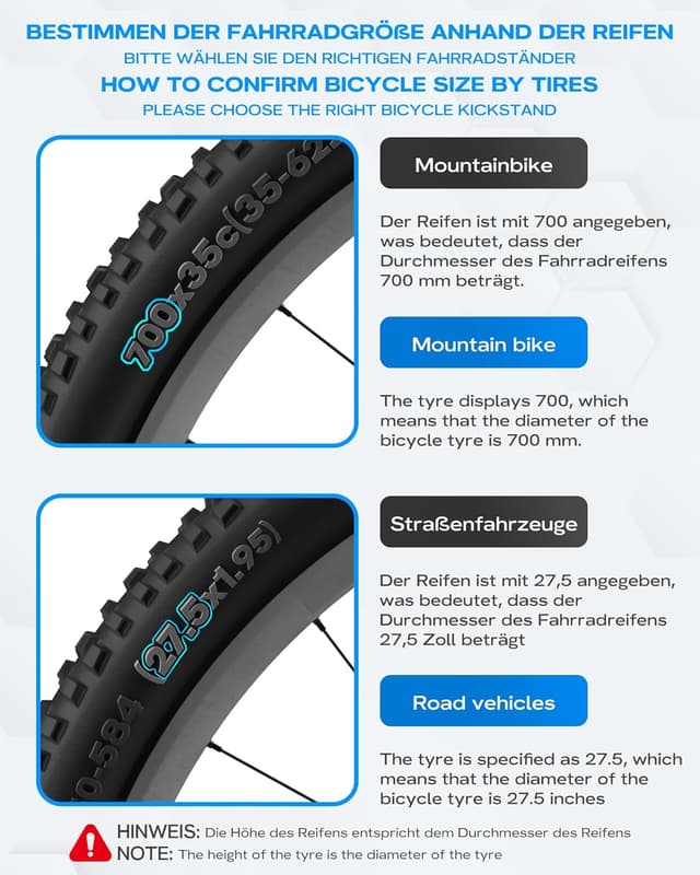 Thumbnail 3 de WATSABRO Bike Kickstand 24–29 in