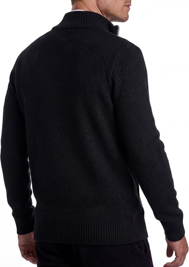 Detalle de GLESTORE Strickjacke für Herren als Trachtenjacke Cardigan mit Fleece-Optik