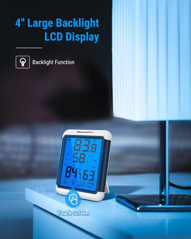 Thumbnail 6 de ThermoPro TP65 termómetro higrómetro 4" táctil