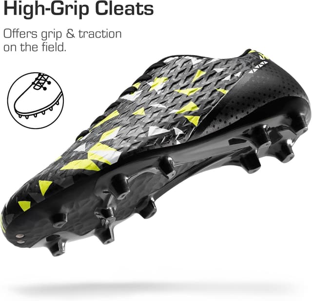 Detalle de DREAM PAIRS Men’s Soccer Cleats Lace-Up Firm Ground Athletic Shoes