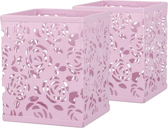 Thumbnail 6 de RICOO Pot à Crayon B003-F en métal fuchsia : organisateur de bureau et porte-stylo