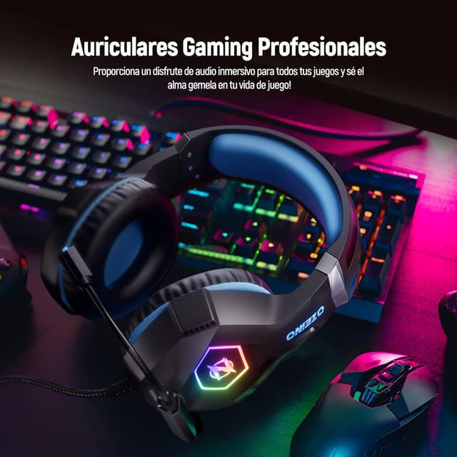 Thumbnail 5 de Ozeino Cascos Gaming 50 mm con RGB