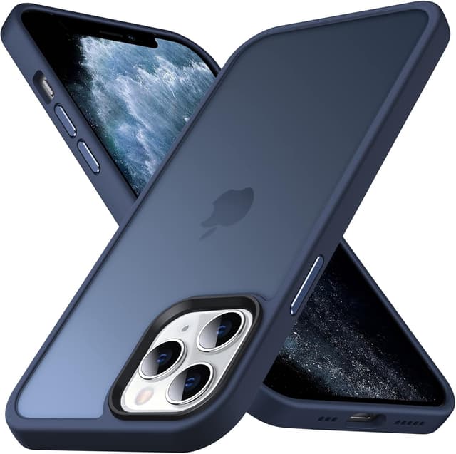 Detalle de Anqrp Matt Zero Serie Hülle für iPhone 11 Pro Max – dünn, stoßfest & kratzresistent, dunkelblau