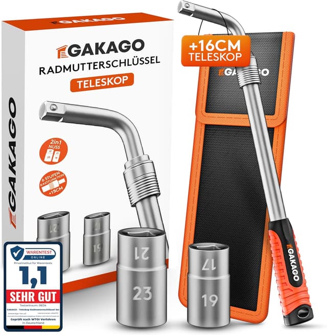 Imagen de Gakago Teleskop Radmuttern-SchlĂŒssel 1/2 Zoll đ en OfertitasTOP