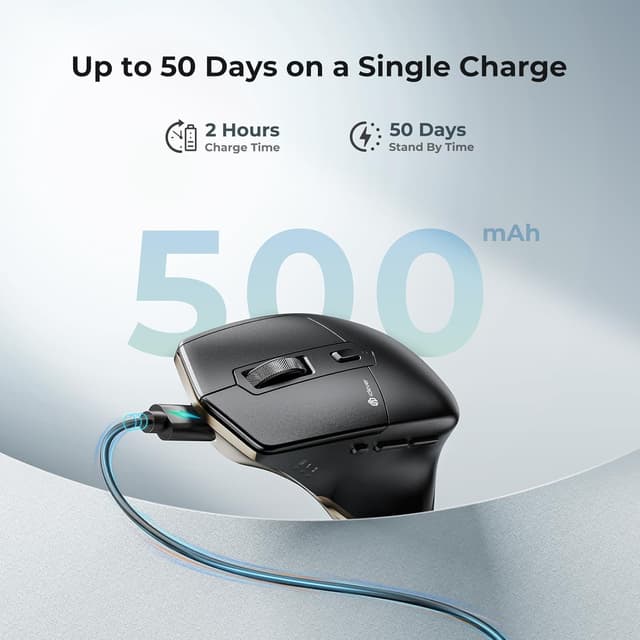 Detalle 2 de iClever Bluetooth Maus 500 mAh đ±