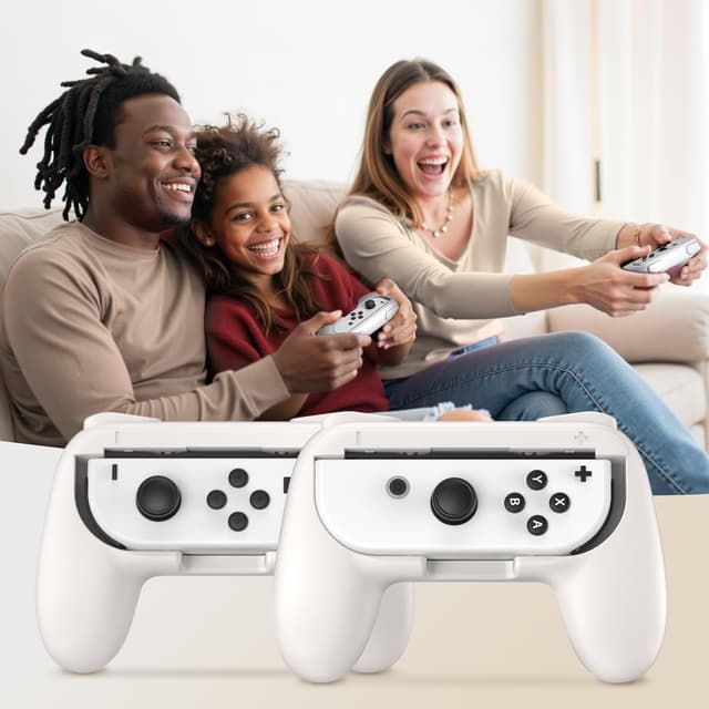 Thumbnail 6 de FASTSNAIL rutschfeste Griffe für Joy-Con & Switch OLED – Grip-Kit mit 3 Paar Daumengriffen (2× Weiß)