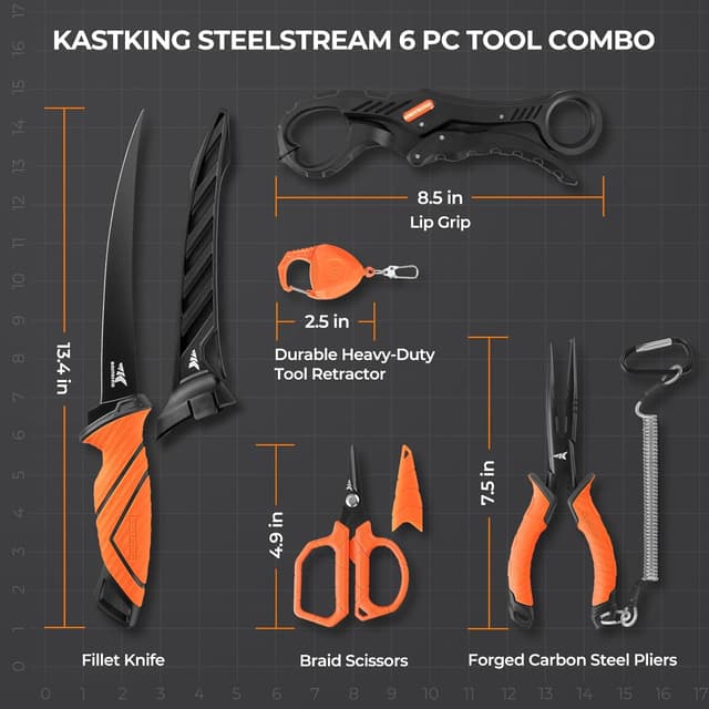 Thumbnail 6 de KastKing SteelStream 6pc Fishing Tool Kit