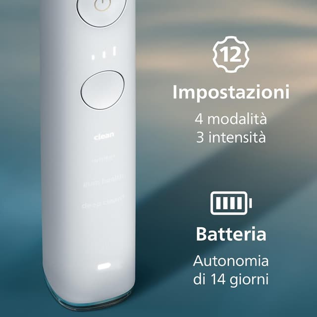 Thumbnail 6 de Philips Sonicare DiamondClean 9000 HX9914/62 spazzolino elettrico sonico con app e sensore di pressione (confezione doppia)