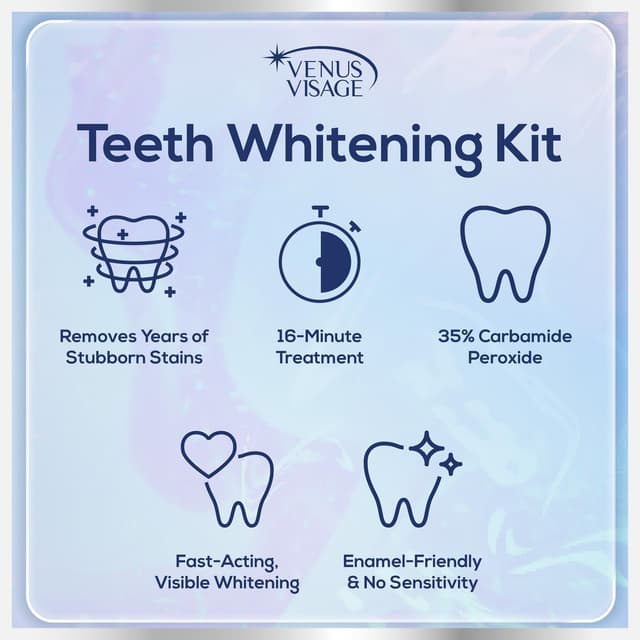 Detalle 1 de Venus Visage LED Teeth Whitening Kit 35% Gel