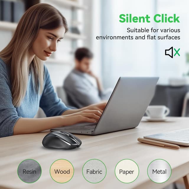 Thumbnail 4 de TechRise Bluetooth Mouse 4800 DPI rechargeable mouse