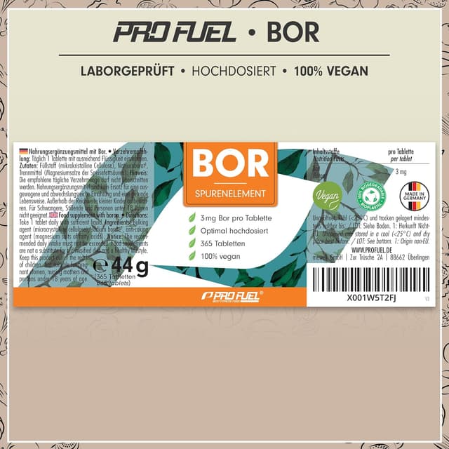 Detalle 2 de Bor Tabletten 3 mg, 365er Jahresvorrat