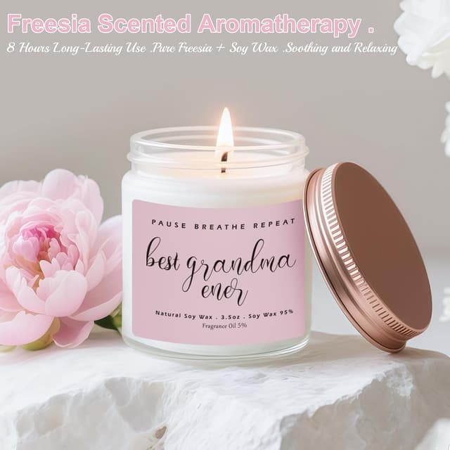 Detalle de SHXWELL Grandma Gifts for Grandma Birthday Gift Basket Set (9-Piece) with Tote Bag