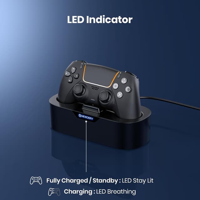 Thumbnail 4 de NEWDERY PS5 Controller Charger Station – Fast Charge Dock