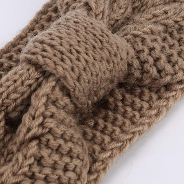 Detalle de DRESHOW Damen Winter Stirnbänder im 4er-Set – Strick, Ohrwärmer-Stil mit Turban-Optik