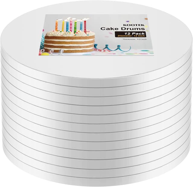 Detalle de Kootek 12PCS Cake Drums 12 inch