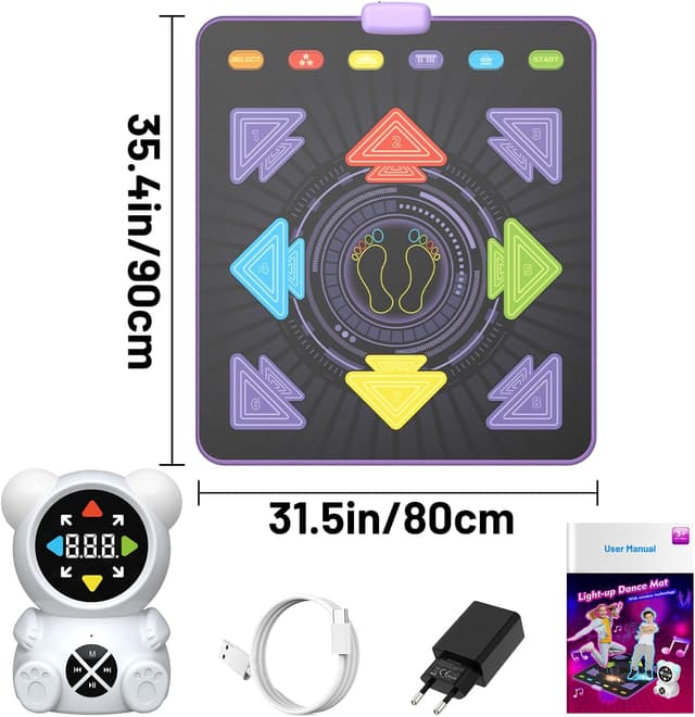 Thumbnail 6 de FWFX Tanzmatte Kinder 3–12 Jahre mit Bluetooth