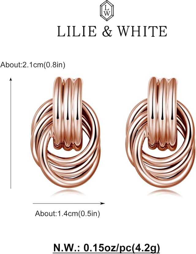 Thumbnail 5 de LILIE&WHITE Orecchini Cerchio Multiplo Oro Rosa