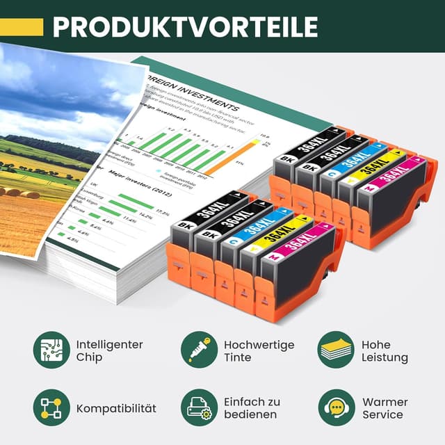 Detalle 2 de INK E-SALE 364 364XL Druckerpatronen 10er-Pack