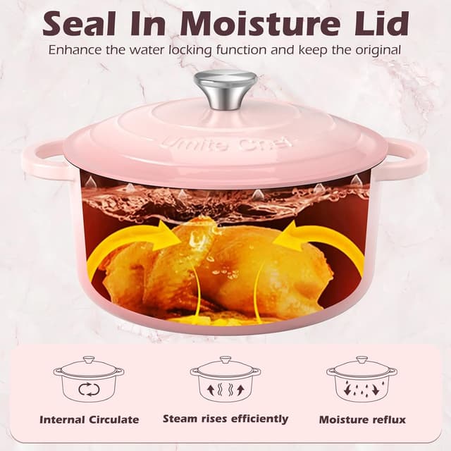 Thumbnail 3 de Umite Chef 5QT Enameled Cast Iron Dutch Oven 🍲