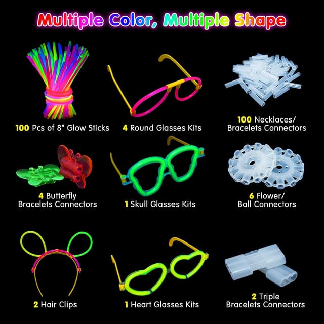 Thumbnail 1 de MOSSNDAR Knicklichter Party Set 100 Stück