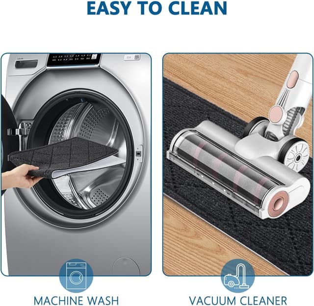 Thumbnail 6 de KOOTETA Indoor Stair Treads (15-Pack) for Wooden Steps, 8" x 30" Non-Slip Carpet Rugs with Reusable Adhesive, Black