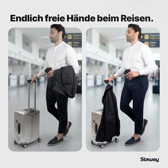 Detalle 2 de Reise-Kofferhaken „Luggage Hook“ für Jacke & Tasche (4er-Set) – praktische Haken am Koffer