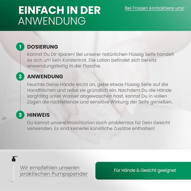 Detalle 2 de BIOHY BiOHY Flüssig Seife (1 l) – parfüm- und farbstofffreie Handseife, pH-neutral