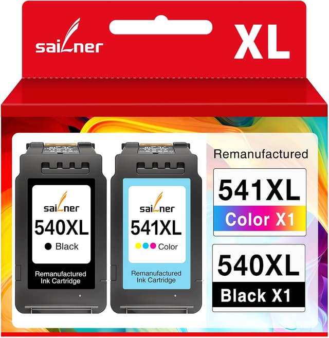 Detalle de SAILNER 540XL & 541XL Twin Pack (Remanufactured) for Canon PG-540XL Black & CL-541XL Colour