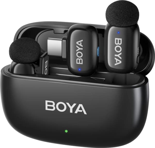 Detalle de Boya Mini Ultra-Mini Schwarz (USB-C) – Funkmikrofon-Set für Smartphone-Aufnahmen