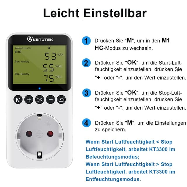 Thumbnail 5 de KETOTEK KT3300 Hygrostat Steckdose 16A