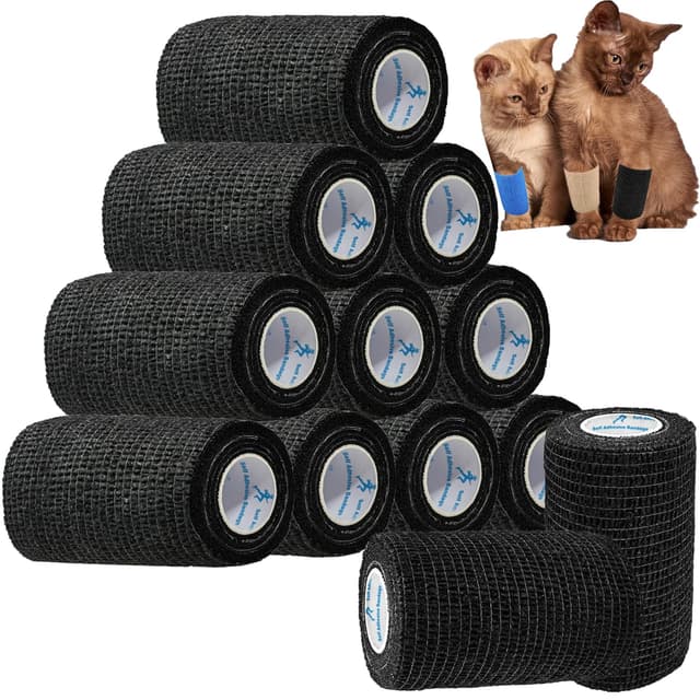 Detalle de ANAMPION 12 Rolls Self-Adhesive Football Sock Tape (7.5cm x 4.5m) – Cohesive bandage wrap for first aid & sports support