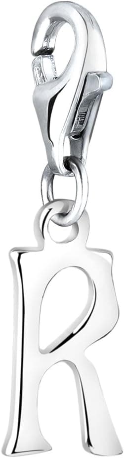 Detalle de Nenalina pendentif lettre R en argent 925 pour bracelets à charms (fermeture à mousqueton)