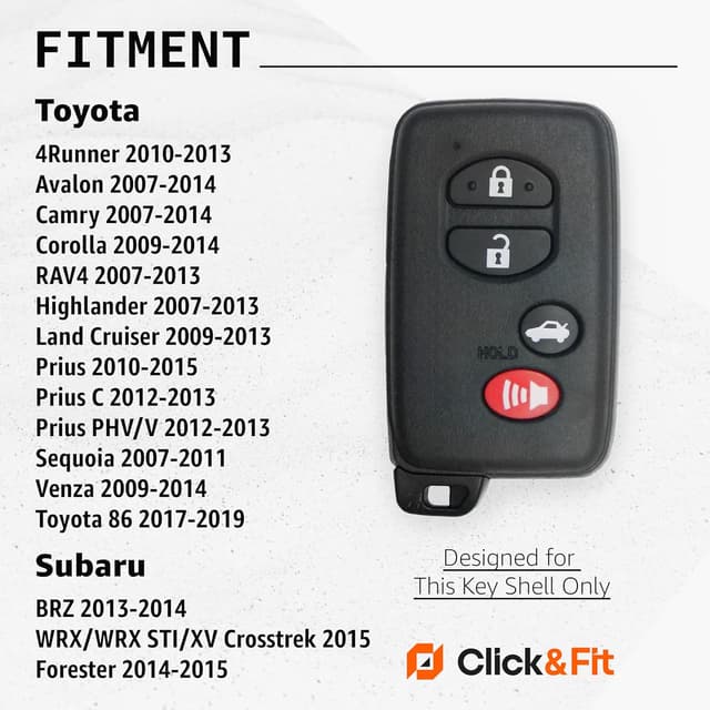 Thumbnail 1 de Toyota Key Cover 2x Click&Fit Silicone