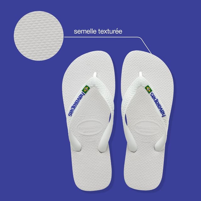 Detalle 2 de Havaianas Brasil Logo — tongs unisex iconiques, confortables et antidérapantes