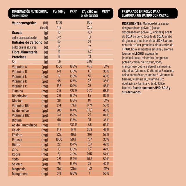 Thumbnail 5 de Bicentury Batido Completo Chocolate 🍫 16 toallas, 436 g