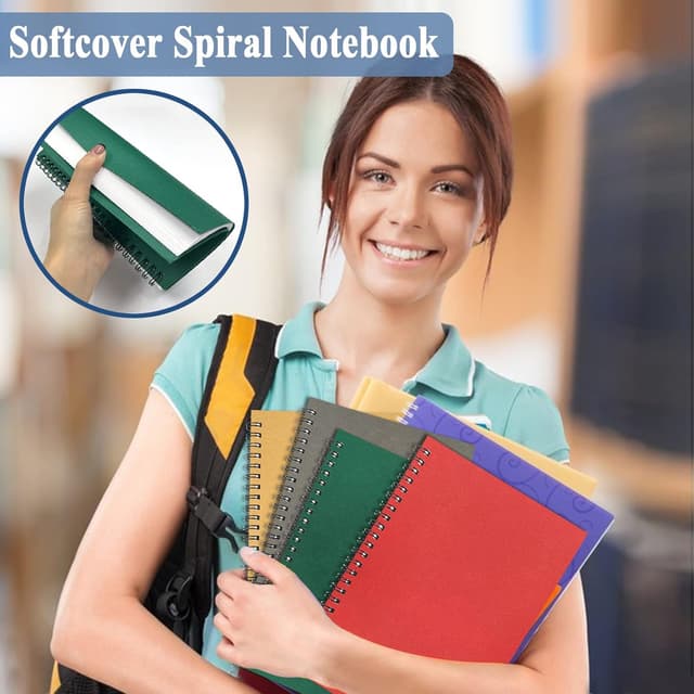 Thumbnail 6 de 6 Pack Spiral Notebook A5 120 Pages