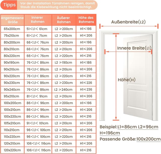 Detalle 2 de Fliegengitter Tür Magnet 85x220 cm