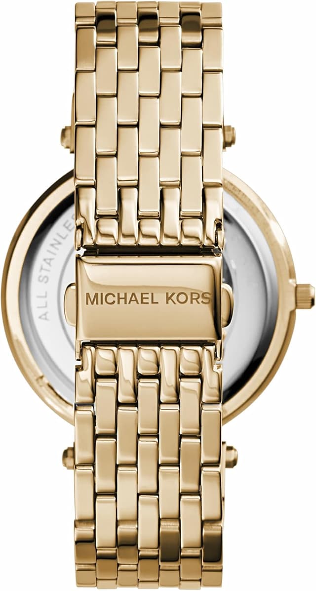 Detalle de Michael Kors Darci Damenuhr Gold mit Quarzwerk