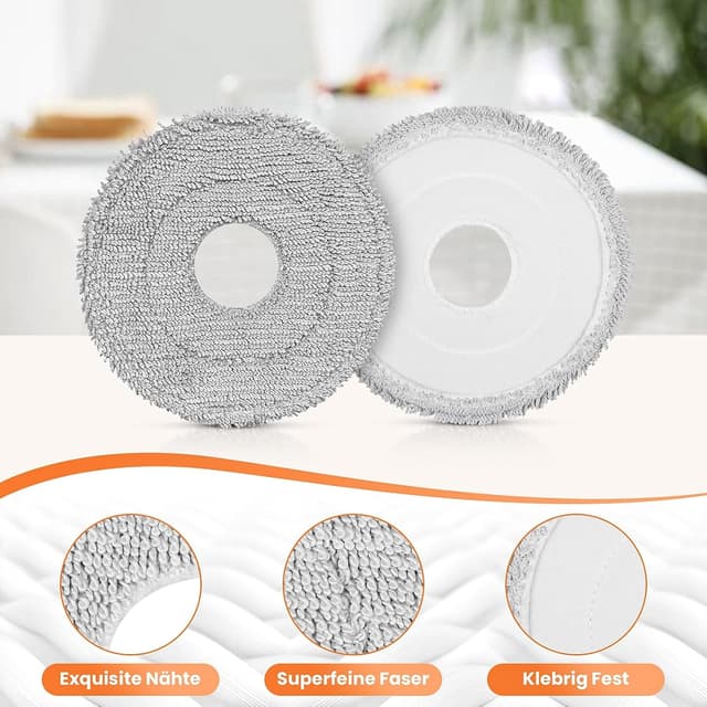 Detalle de 10er Pack Wischtücher für Dreame L10s Ultra, L40/L50 Ultra & Mova Ultra Saugroboter – waschbare Mikrofaser Wischpads
