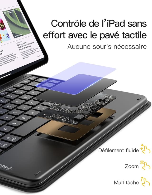 Thumbnail 4 de Inateck KB002 Coque Clavier détachable pour iPad 11