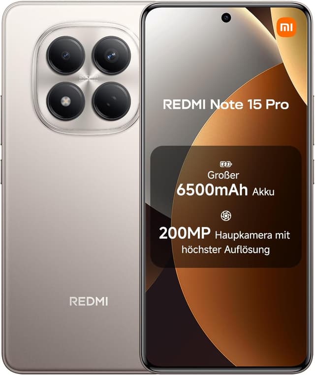 Detalle de Xiaomi Redmi Note 15 Pro (8+256 GB) – 6500-mAh Akku, 200-MP Kamera, IP65 Schutz