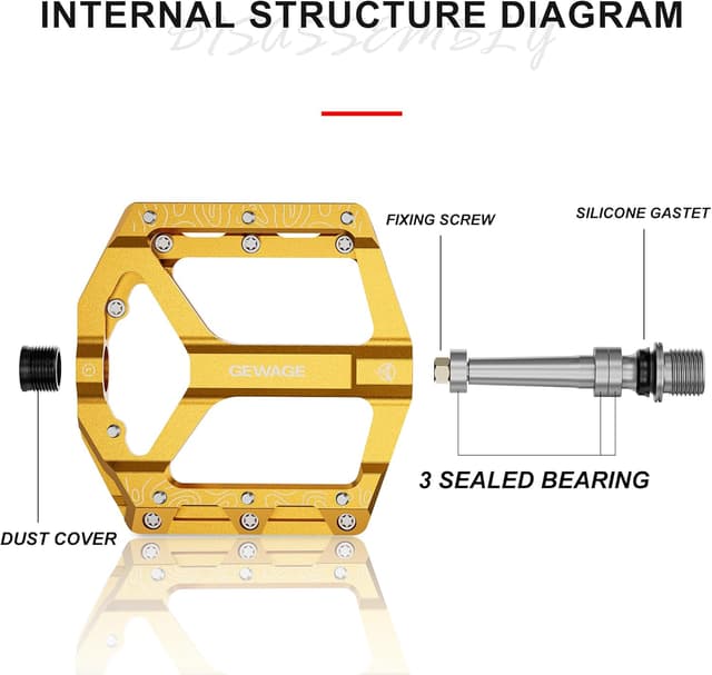 Thumbnail 2 de GEWAGE Pedali MTB Flat antiscivolo 9/16"