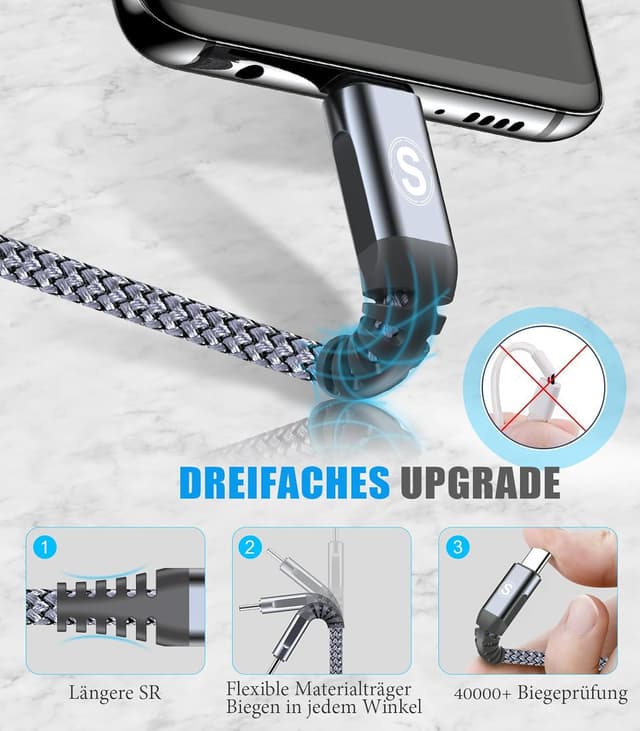 Thumbnail 6 de sweguard Cable USB Tipo C 3m - Carga Rápida ⚡