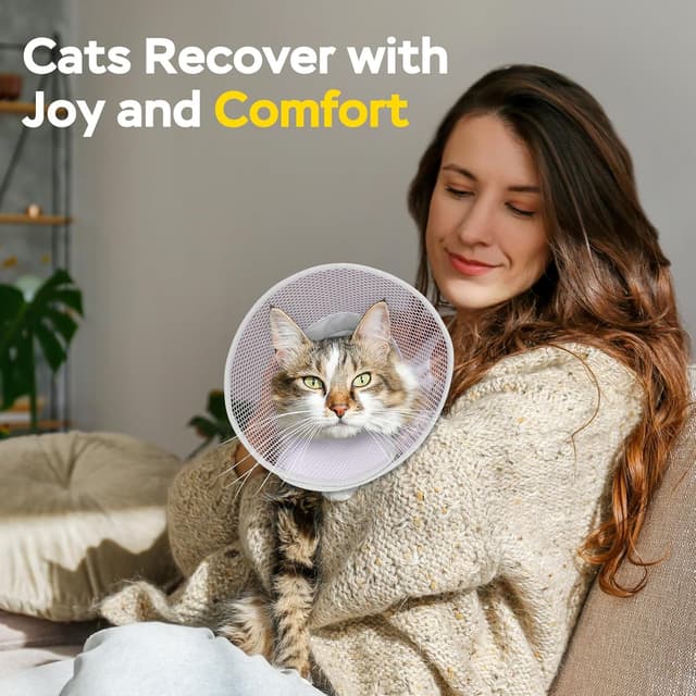 Thumbnail 6 de Supet Cat Cone Collar Soft Adjustable Purple L