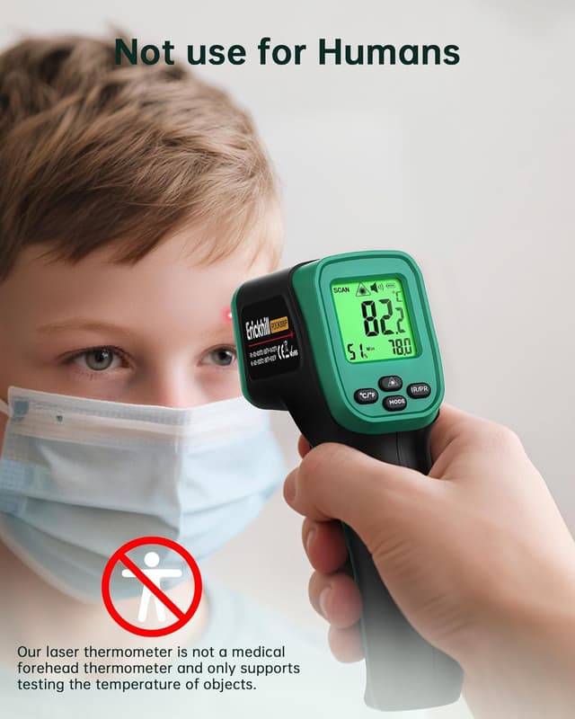 Thumbnail 6 de ERICKHILL Infrared Thermometer & Probe (Non-Contact Laser) -50°C to 800°C